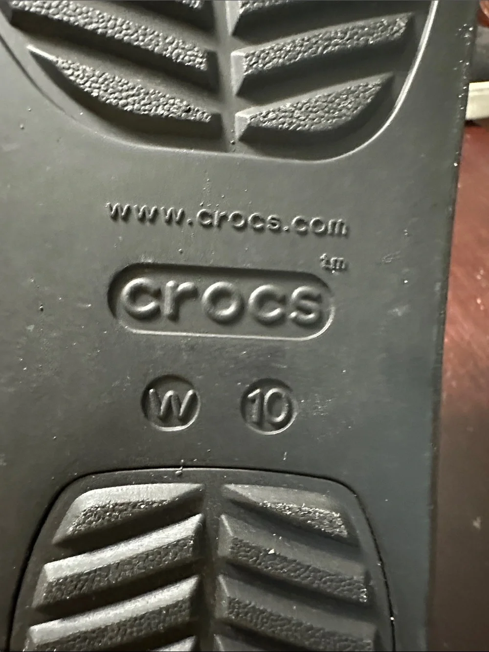 CROCS Women’s Charcoal Double-Strap Wedge Slides